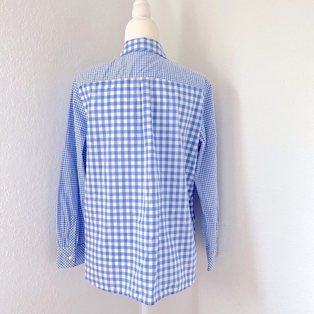 Talbots blue gingham button down - Picture 3 of 5